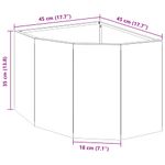 Casa si Gradina - Gradinarit si plante - Plante si ghivece - Ghivece si suporturi - Ghiveci de colt Antracit 45 x 45 x 35 cm Otel - Infinity.ro