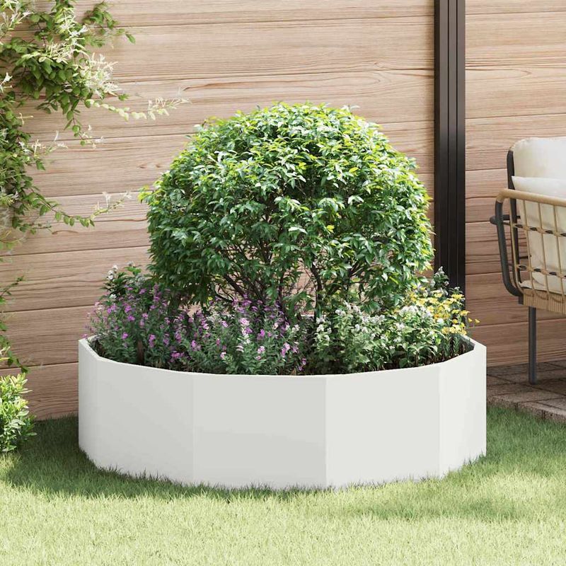 Casa si Gradina - Gradinarit si plante - Plante si ghivece - Ghivece si suporturi - Jardiniera Alb 120 x 120 x 35 cm Otel - Infinity.ro