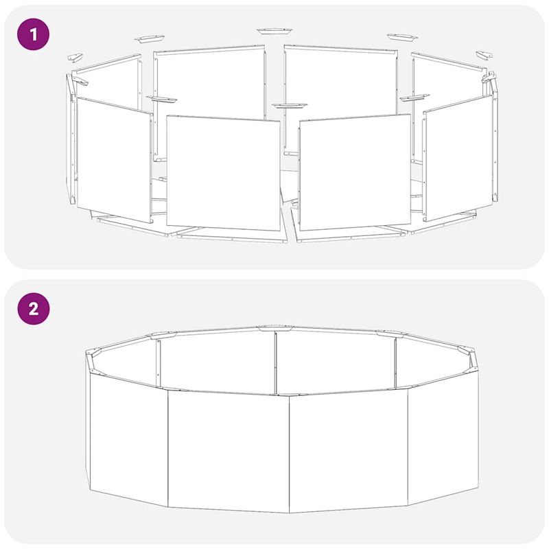 Casa si Gradina - Gradinarit si plante - Plante si ghivece - Ghivece si suporturi - Jardiniera Alb 120 x 120 x 35 cm Otel - Infinity.ro
