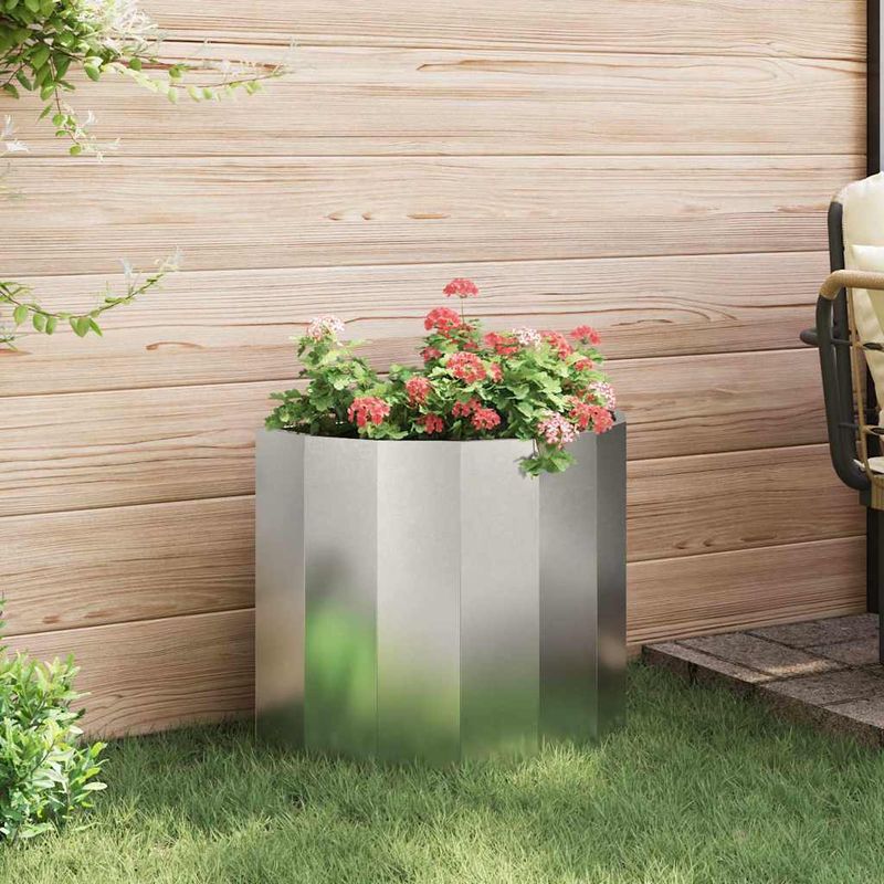Casa si Gradina - Gradinarit si plante - Plante si ghivece - Ghivece si suporturi - Jardiniera Argintiu 60 x 30 x 50 cm Otel inoxidabil - Infinity.ro