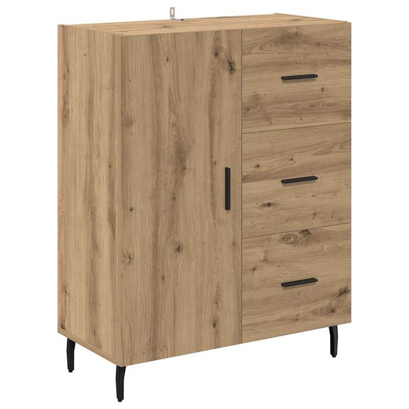 Casa si Gradina - Mobilier - Comode si corpuri - Comode - Bufet cu sertar Stejar Artizanal 69,5 x 34 x 90 cm - Infinity.ro
