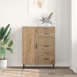 Casa si Gradina - Mobilier - Comode si corpuri - Comode - Bufet cu sertar Stejar Artizanal 69,5 x 34 x 90 cm - Infinity.ro