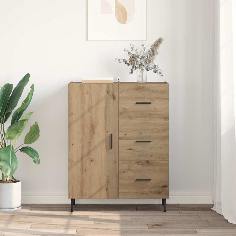 Casa si Gradina - Mobilier - Comode si corpuri - Comode - Bufet cu sertar Stejar Artizanal 69,5 x 34 x 90 cm - Infinity.ro