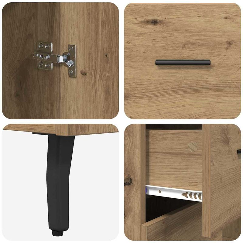 Casa si Gradina - Mobilier - Comode si corpuri - Comode - Bufet cu sertar Stejar Artizanal 69,5 x 34 x 90 cm - Infinity.ro