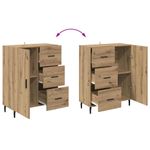 Casa si Gradina - Mobilier - Comode si corpuri - Comode - Bufet cu sertar Stejar Artizanal 69,5 x 34 x 90 cm - Infinity.ro