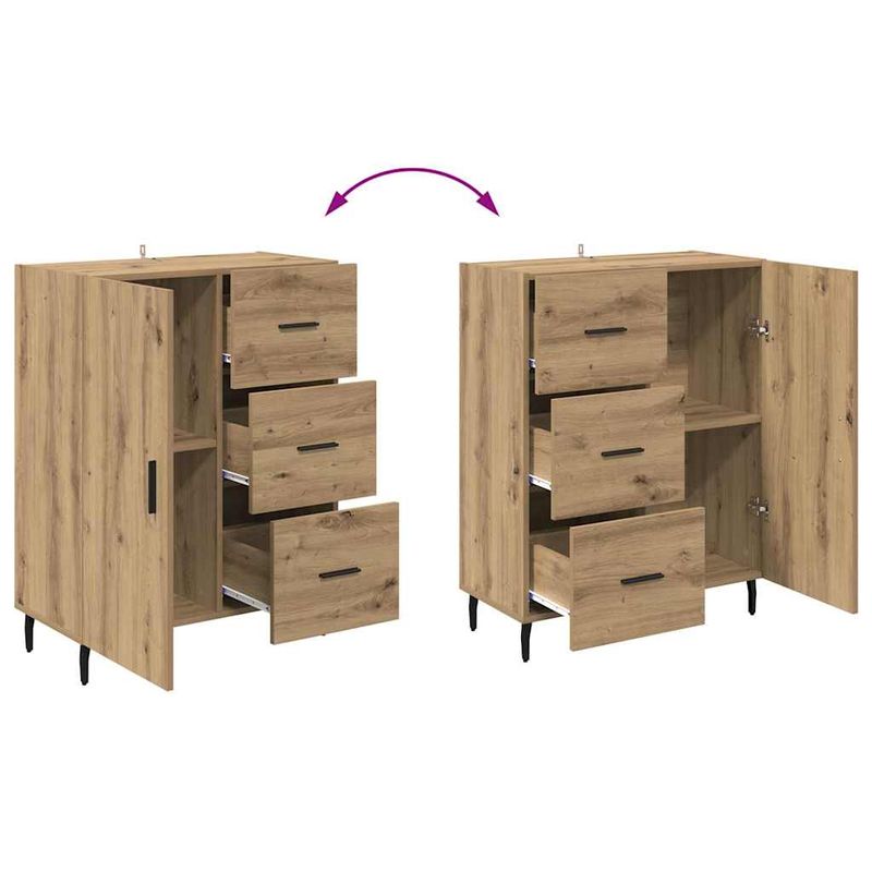 Casa si Gradina - Mobilier - Comode si corpuri - Comode - Bufet cu sertar Stejar Artizanal 69,5 x 34 x 90 cm - Infinity.ro