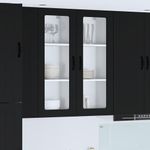 Casa si Gradina - Mobilier - Comode si corpuri - Corpuri bucatarie - Dulap suspendat de bucatarie cu raft Negru 40 x 31 x 100 cm - Infinity.ro