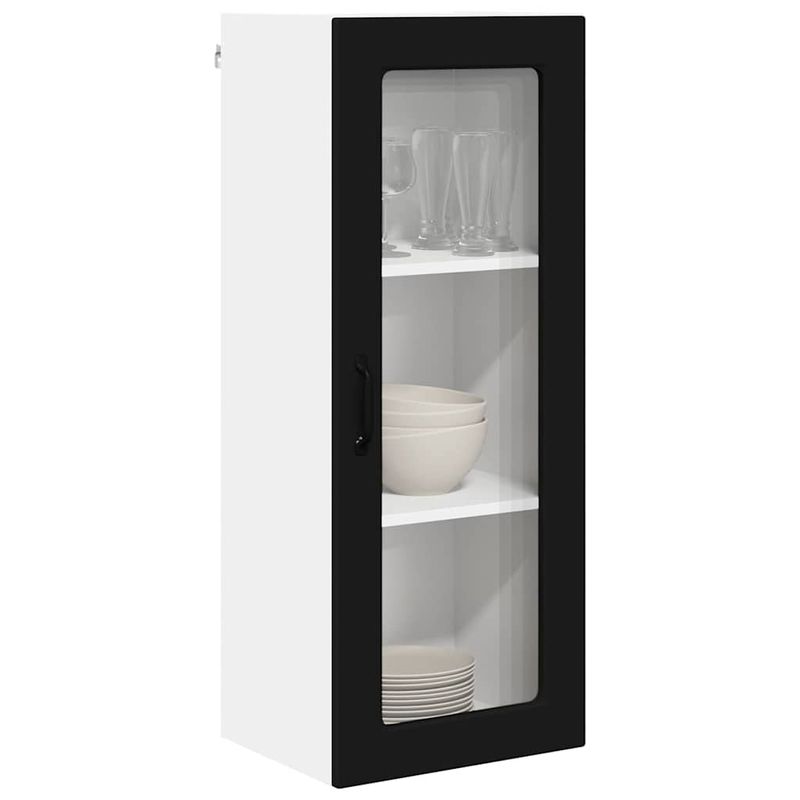 Casa si Gradina - Mobilier - Comode si corpuri - Corpuri bucatarie - Dulap suspendat de bucatarie cu raft Negru 40 x 31 x 100 cm - Infinity.ro