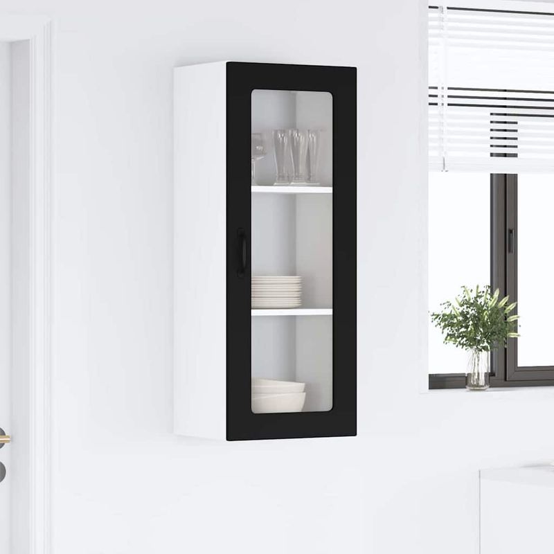Casa si Gradina - Mobilier - Comode si corpuri - Corpuri bucatarie - Dulap suspendat de bucatarie cu raft Negru 40 x 31 x 100 cm - Infinity.ro