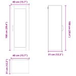 Casa si Gradina - Mobilier - Comode si corpuri - Corpuri bucatarie - Dulap suspendat de bucatarie cu raft Negru 40 x 31 x 100 cm - Infinity.ro