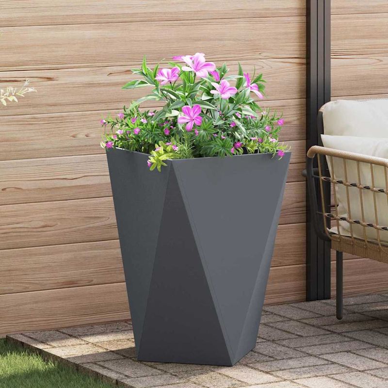Casa si Gradina - Gradinarit si plante - Plante si ghivece - Ghivece si suporturi - Jardiniera 2 pcs Antracit 50 x 50 x 75 cm Otel - Infinity.ro