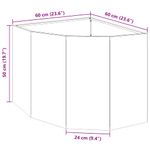 Casa si Gradina - Gradinarit si plante - Plante si ghivece - Ghivece si suporturi - Ghiveci de colt Negru 60 x 60 x 50 cm Otel - Infinity.ro