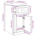 Casa si Gradina - Mobilier - Dulapuri si sifoniere - Dulapuri - Dulap lateral Stejar Artizanal 40 x 50 x 75 cm Lemn compozit - Infinity.ro