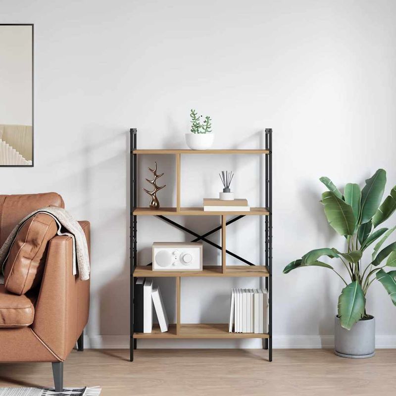 Casa si Gradina - Mobilier - Biblioteci si rafturi - Biblioteci - Raft pentru carti Stejar Artizanal 75 x 30 x 123,5 cm - Infinity.ro