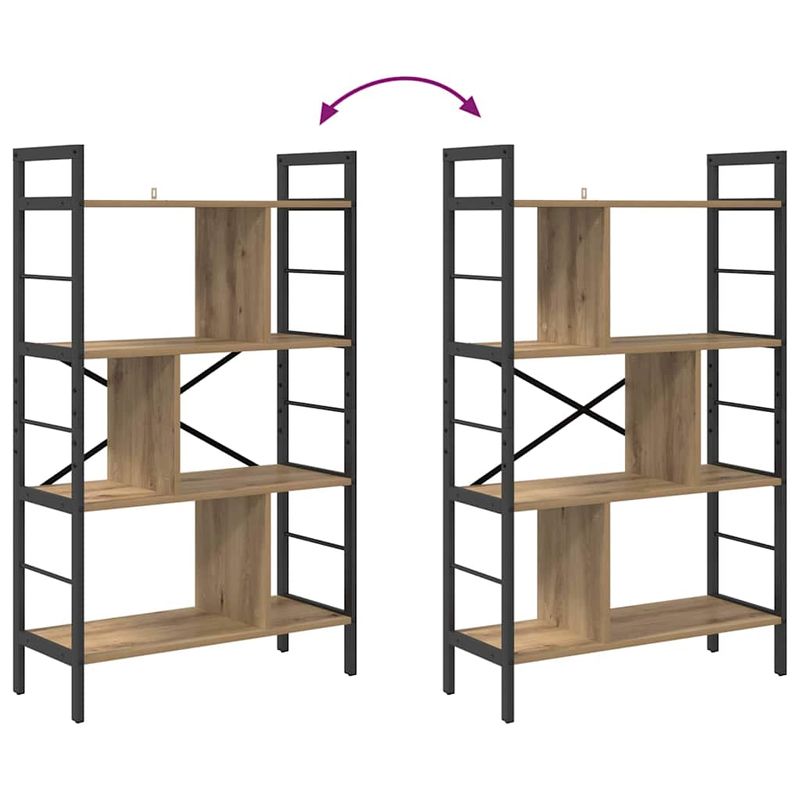 Casa si Gradina - Mobilier - Biblioteci si rafturi - Biblioteci - Raft pentru carti Stejar Artizanal 75 x 30 x 123,5 cm - Infinity.ro