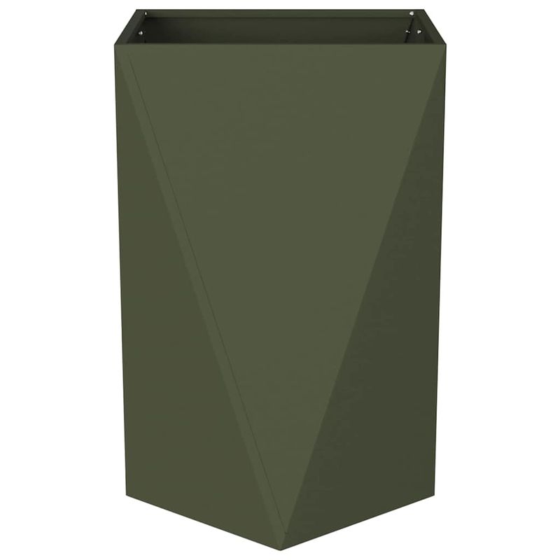Casa si Gradina - Gradinarit si plante - Plante si ghivece - Ghivece si suporturi - Jardiniera 2 pcs Verde masliniu 50 x 50 x 75 cm Otel - Infinity.ro