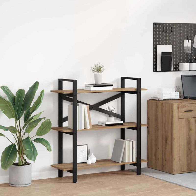 Casa si Gradina - Mobilier - Biblioteci si rafturi - Biblioteci - Raft pentru carti Stejar Artizanal 100 x 33,5 x 102 cm - Infinity.ro