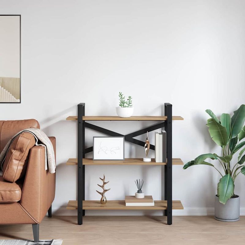 Casa si Gradina - Mobilier - Biblioteci si rafturi - Biblioteci - Raft pentru carti Stejar Artizanal 100 x 33,5 x 102 cm - Infinity.ro