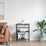 Casa si Gradina - Mobilier - Biblioteci si rafturi - Biblioteci - Raft pentru carti Stejar Negru 60 x 29,5 x 81 cm Lemn compozit - Infinity.ro