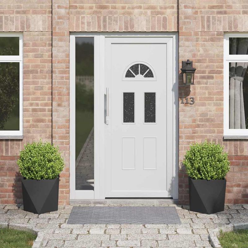 Casa si Gradina - Gradinarit si plante - Plante si ghivece - Ghivece si suporturi - Jardiniera 2 pcs Negru 40 x 40 x 40 cm Otel - Infinity.ro