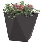 Casa si Gradina - Gradinarit si plante - Plante si ghivece - Ghivece si suporturi - Jardiniera 2 pcs Negru 40 x 40 x 40 cm Otel - Infinity.ro