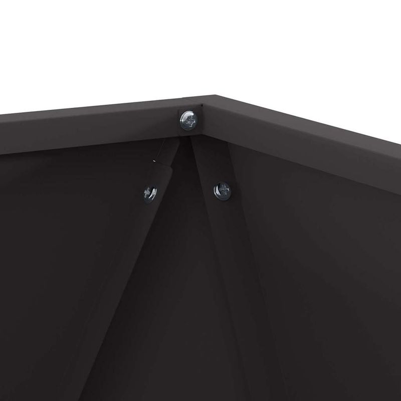 Casa si Gradina - Gradinarit si plante - Plante si ghivece - Ghivece si suporturi - Jardiniera 2 pcs Negru 40 x 40 x 40 cm Otel - Infinity.ro