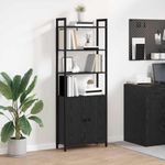 Casa si Gradina - Mobilier - Biblioteci si rafturi - Biblioteci - Dulap pentru carti Stejar Negru 60 x 24 x 161 cm Lemn compozit - Infinity.ro