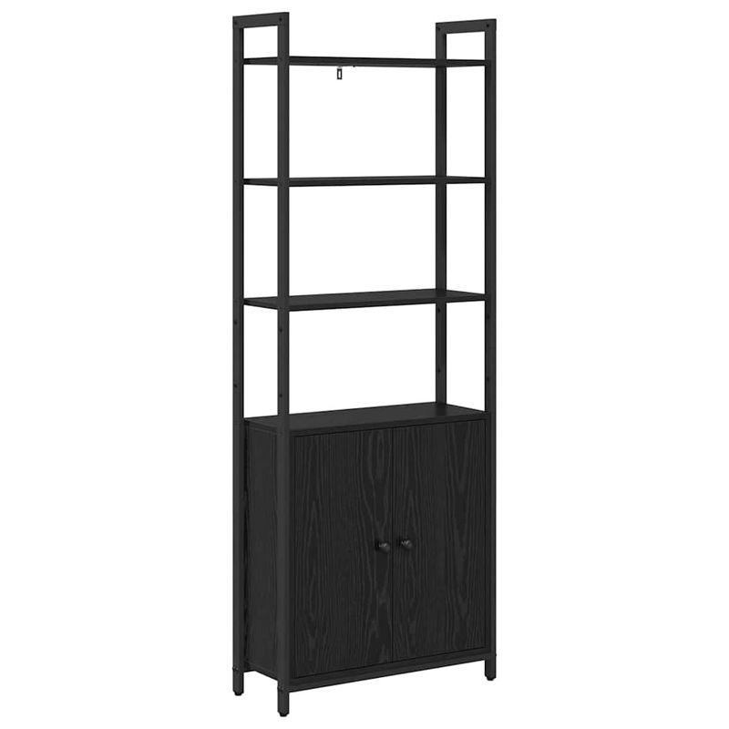 Casa si Gradina - Mobilier - Biblioteci si rafturi - Biblioteci - Dulap pentru carti Stejar Negru 60 x 24 x 161 cm Lemn compozit - Infinity.ro