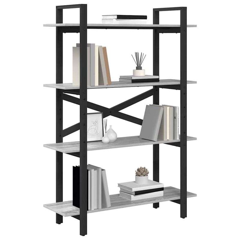 Casa si Gradina - Mobilier - Biblioteci si rafturi - Biblioteci - Raft pentru carti Gri Sonoma 100 x 33,5 x 140 cm Lemn compozit - Infinity.ro