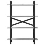 Casa si Gradina - Mobilier - Biblioteci si rafturi - Biblioteci - Raft pentru carti Gri Sonoma 100 x 33,5 x 140 cm Lemn compozit - Infinity.ro