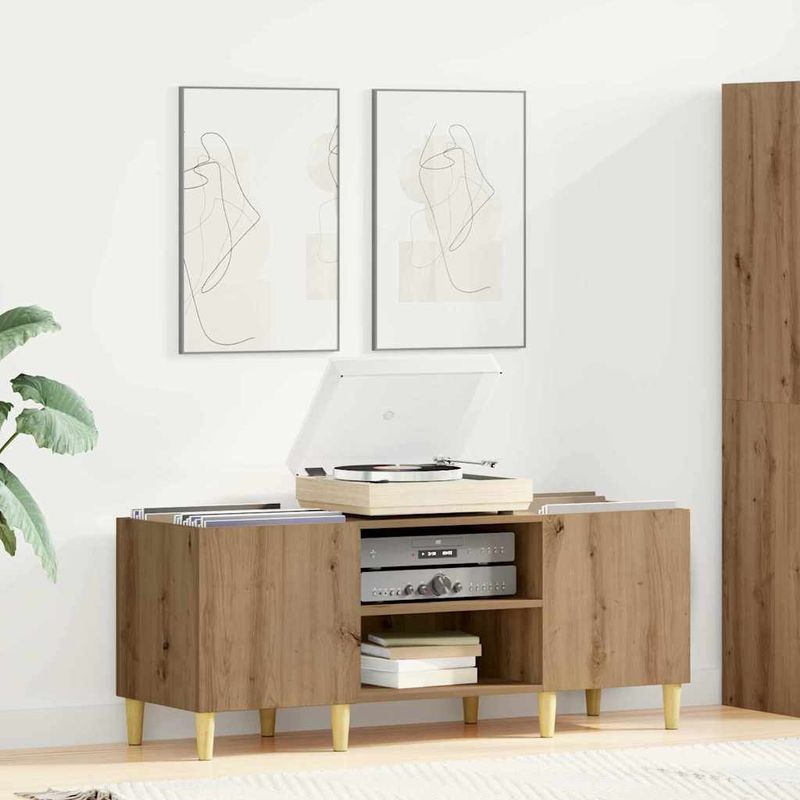 Casa si Gradina - Mobilier - Dulapuri si sifoniere - Dulapuri - Dulap pentru discuri de vinil Stejar Artizanal 121 x 38 x 48 cm - Infinity.ro