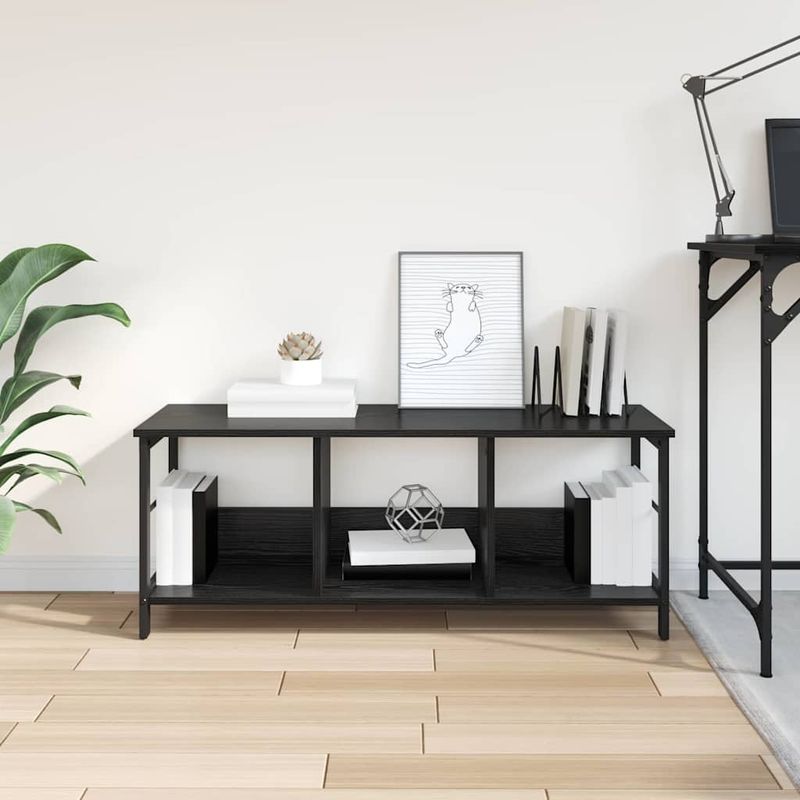 Casa si Gradina - Mobilier - Biblioteci si rafturi - Biblioteci - Raft pentru carti Stejar Negru 102 x 32 x 40,5 cm Lemn compozit - Infinity.ro