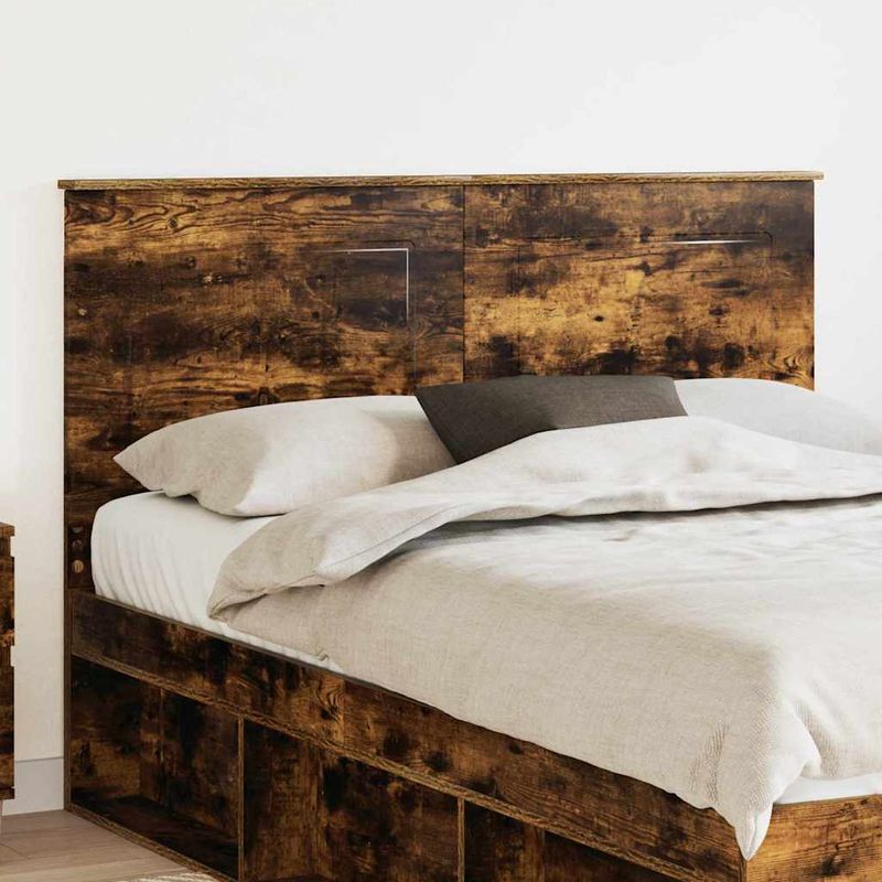 Casa si Gradina - Mobilier - Paturi si accesorii - Accesorii paturi - Tablie de pat cu aripioare, crem, 83x16x118/128 cm, textil - Infinity.ro