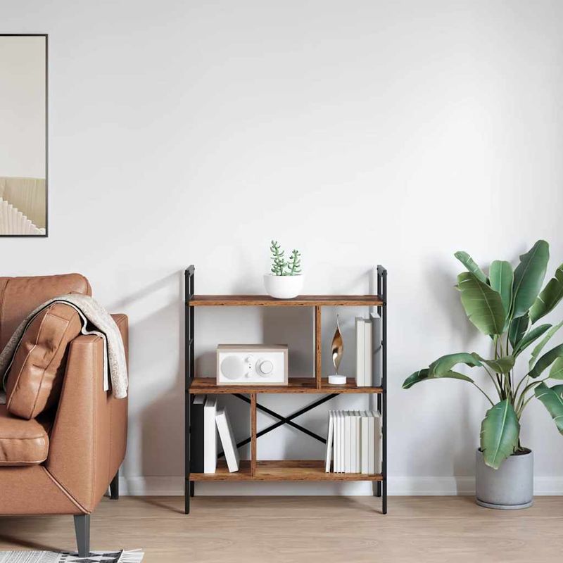 Casa si Gradina - Mobilier - Biblioteci si rafturi - Biblioteci - Raft pentru carti Lemn Vechi 75 x 30 x 91 cm Lemn compozit - Infinity.ro