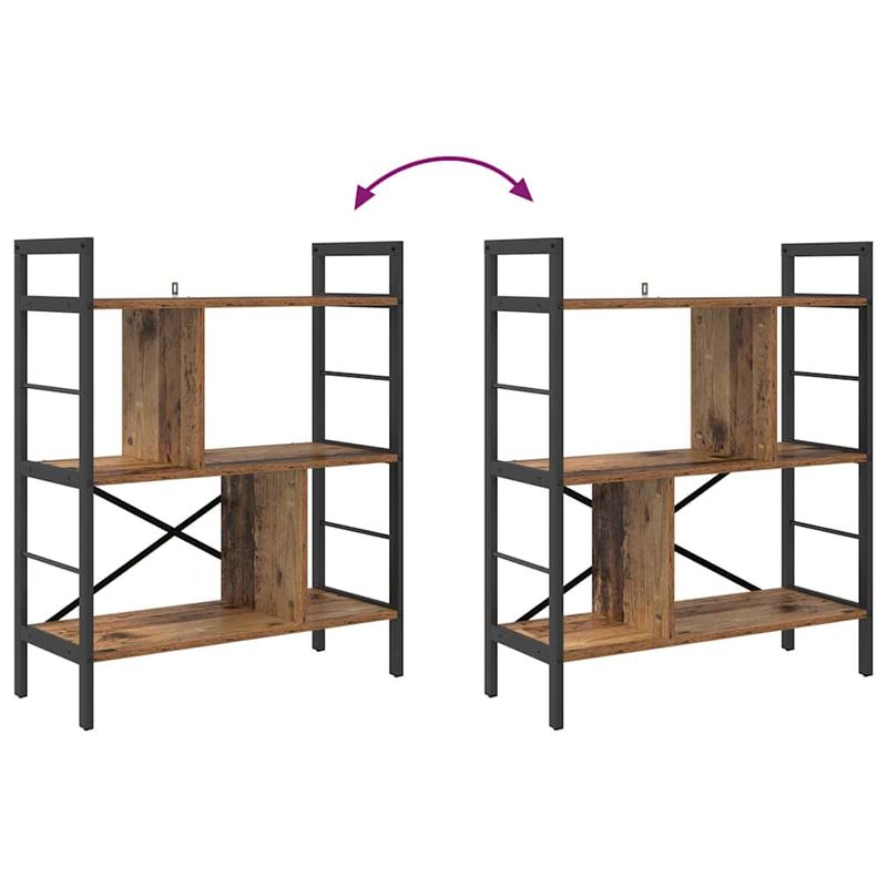 Casa si Gradina - Mobilier - Biblioteci si rafturi - Biblioteci - Raft pentru carti Lemn Vechi 75 x 30 x 91 cm Lemn compozit - Infinity.ro