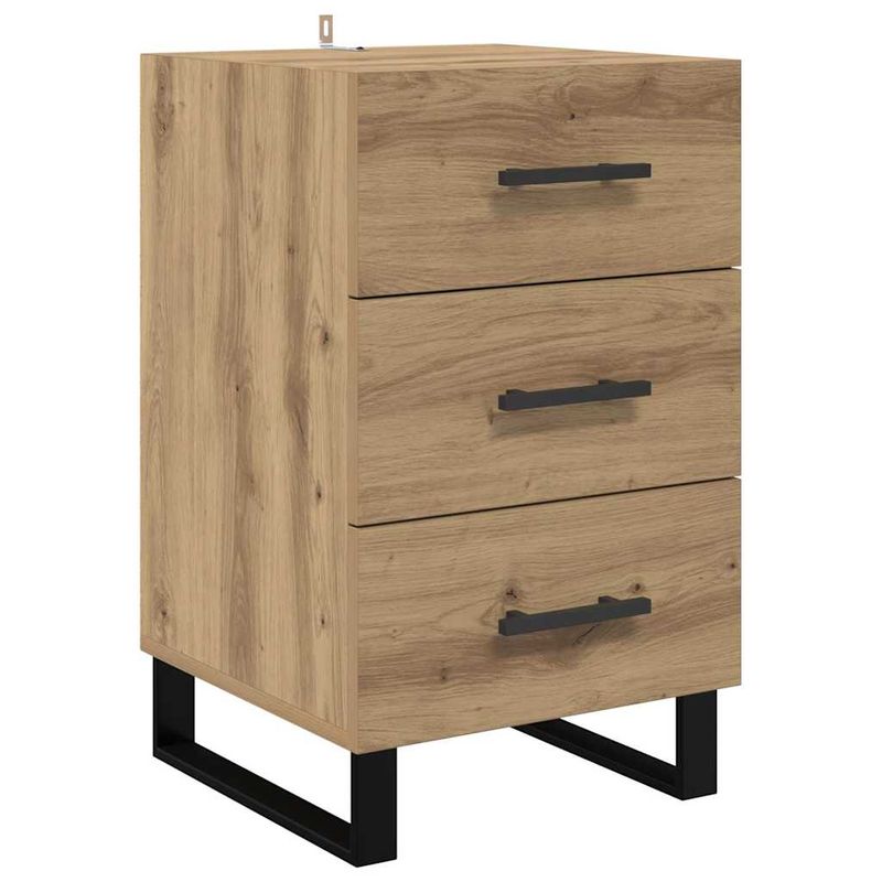 Casa si Gradina - Mobilier - Comode si corpuri - Noptiere - Noptiera Stejar Artizanal 40 x 40 x 66 cm Lemn compozit - Infinity.ro