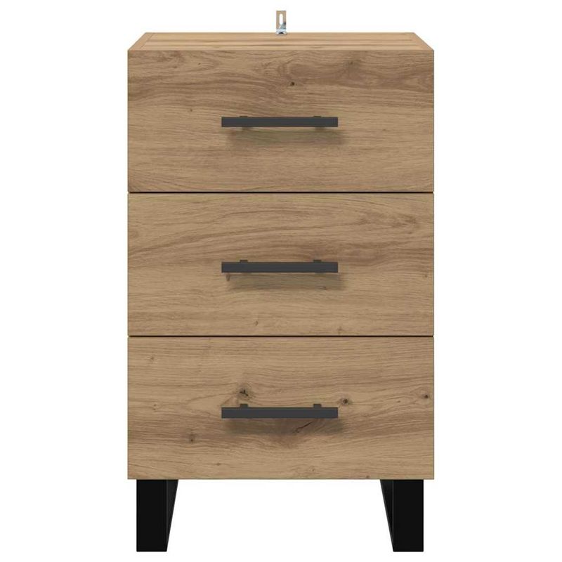 Casa si Gradina - Mobilier - Comode si corpuri - Noptiere - Noptiera Stejar Artizanal 40 x 40 x 66 cm Lemn compozit - Infinity.ro
