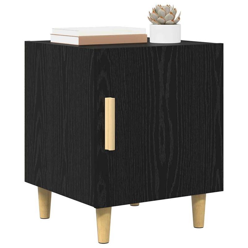 Casa si Gradina - Mobilier - Comode si corpuri - Noptiere - Noptiera Pe perete 2 pcs Stejar Negru 40 x 40 x 50 cm - Infinity.ro