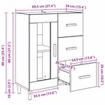 Casa si Gradina - Mobilier - Comode si corpuri - Comode - Bufet cu sertar Lemn Vechi 69,5 x 34 x 90 cm Lemn compozit - Infinity.ro