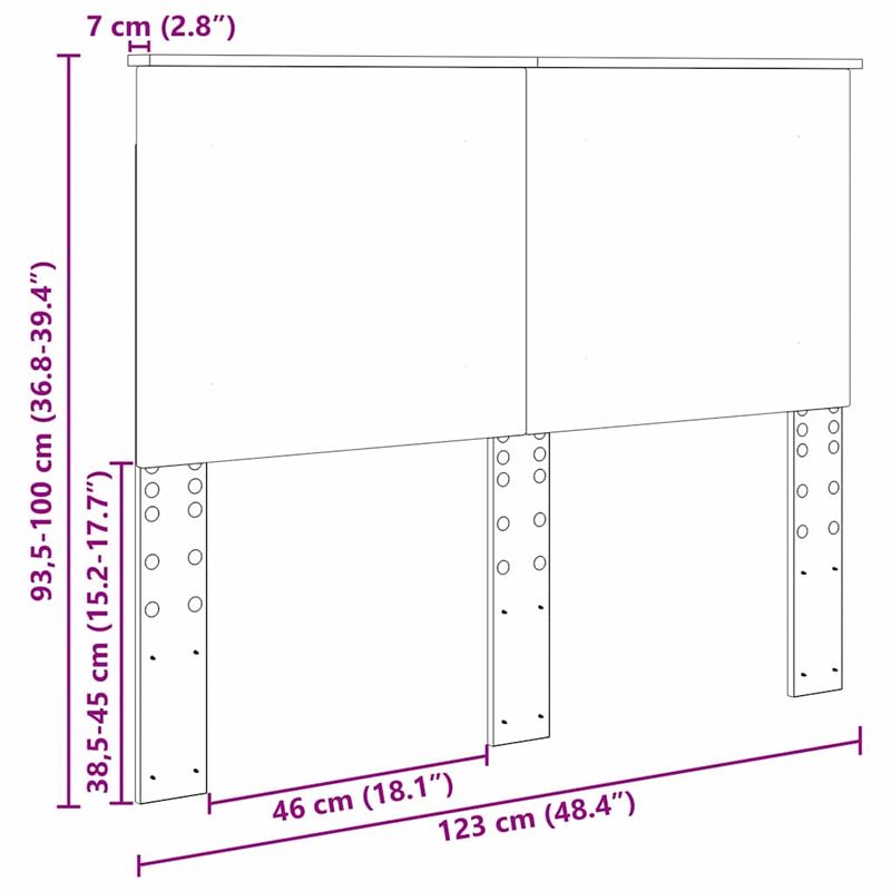 Casa si Gradina - Mobilier - Paturi si accesorii - Accesorii paturi - Tablie de pat cu aripioare alb 183x23x78/88 cm piele ecologica - Infinity.ro