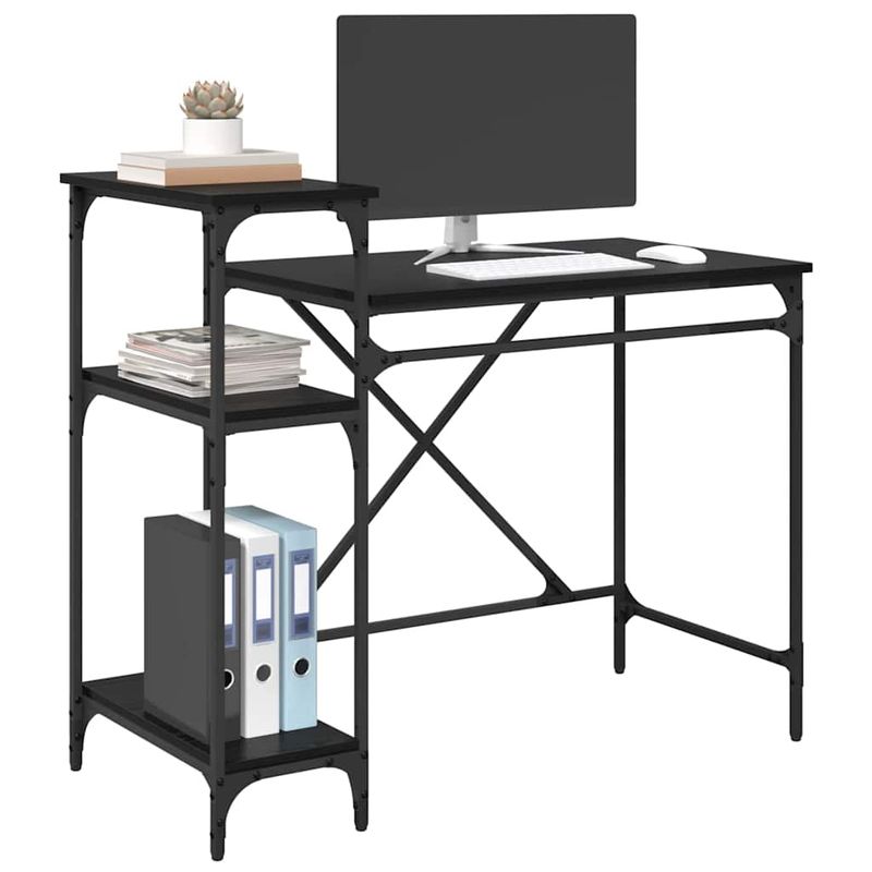 Casa si Gradina - Mobilier - Mese si birouri - Birouri - Birou Stejar Negru 105 x 50 x 90 cm Lemn compozit - Infinity.ro