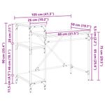 Casa si Gradina - Mobilier - Mese si birouri - Birouri - Birou Stejar Negru 105 x 50 x 90 cm Lemn compozit - Infinity.ro