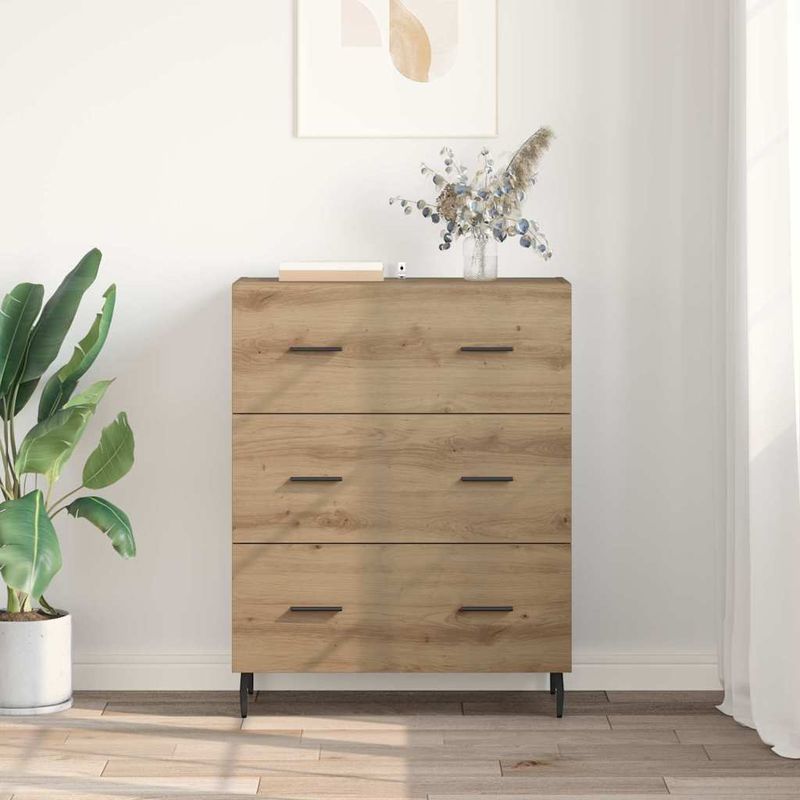 Casa si Gradina - Mobilier - Comode si corpuri - Comode - Bufet cu sertar Stejar Artizanal 69,5 x 34 x 90 cm - Infinity.ro