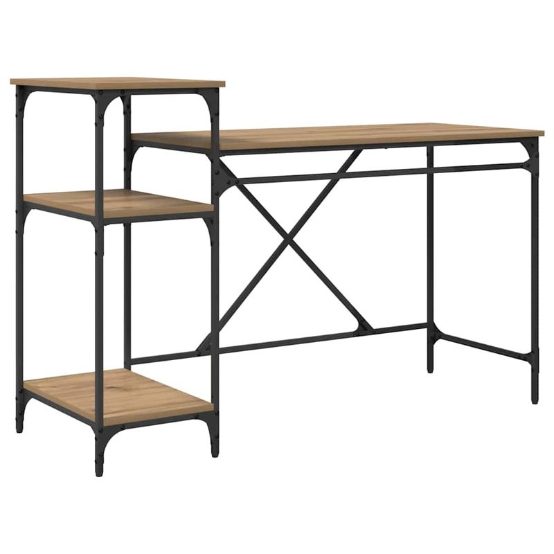 Casa si Gradina - Mobilier - Mese si birouri - Birouri - Birou Stejar Artizanal 135 x 50 x 90 cm Lemn compozit - Infinity.ro