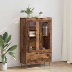 Casa si Gradina - Mobilier - Comode si corpuri - Corpuri bucatarie - Bufet Lemn Vechi 69,5 x 31 x 115 cm Lemn Stratificat si Sticla - Infinity.ro