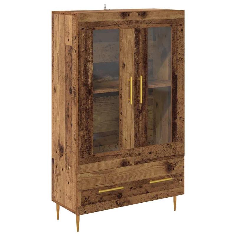 Casa si Gradina - Mobilier - Comode si corpuri - Corpuri bucatarie - Bufet Lemn Vechi 69,5 x 31 x 115 cm Lemn Stratificat si Sticla - Infinity.ro