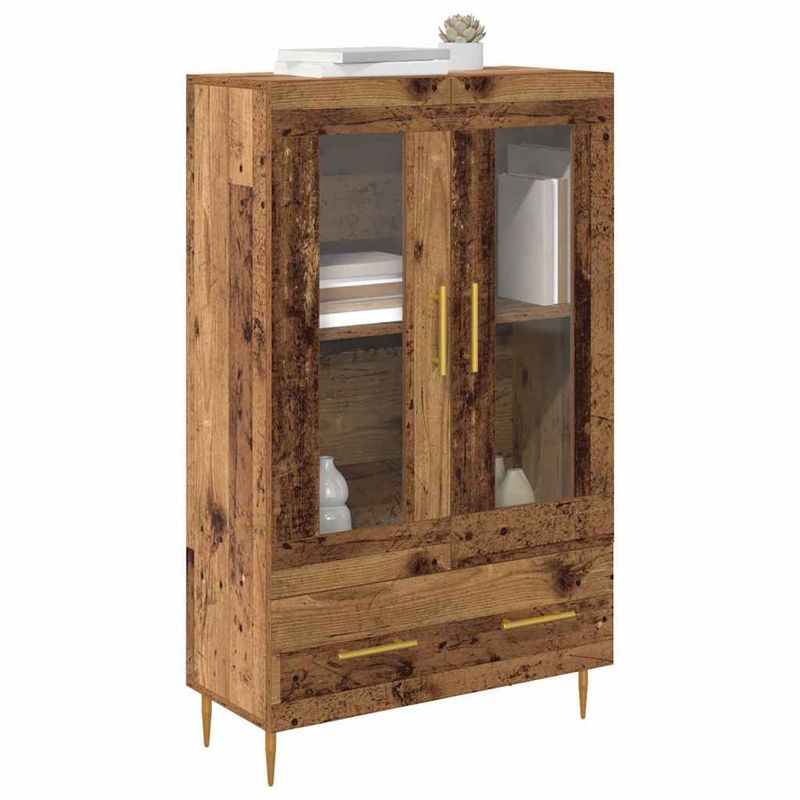 Casa si Gradina - Mobilier - Comode si corpuri - Corpuri bucatarie - Bufet Lemn Vechi 69,5 x 31 x 115 cm Lemn Stratificat si Sticla - Infinity.ro