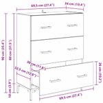 Casa si Gradina - Mobilier - Comode si corpuri - Comode - Bufet cu sertar Stejar Artizanal 69,5 x 34 x 90 cm - Infinity.ro