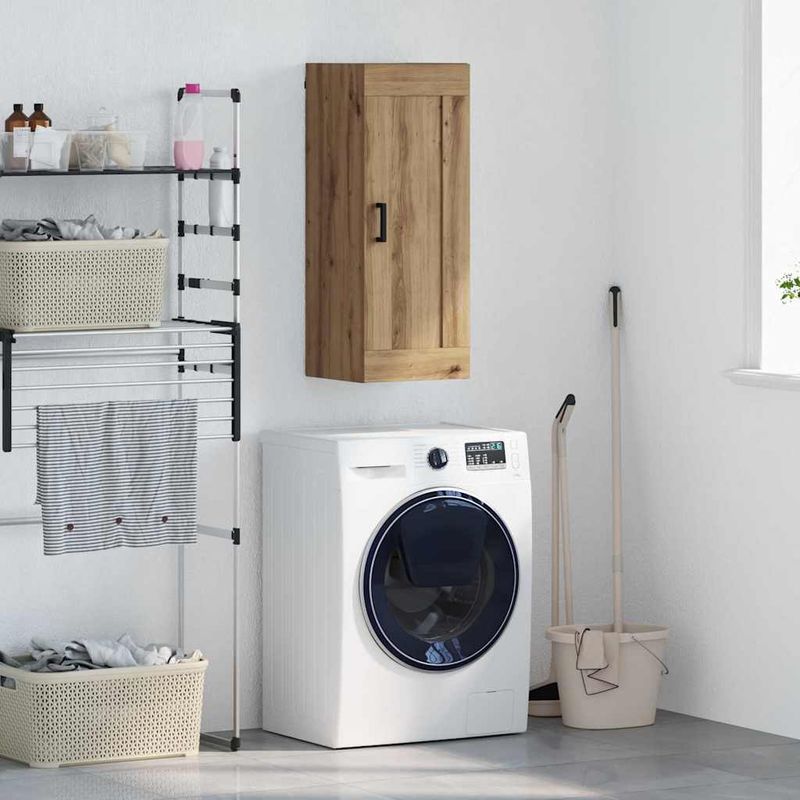 Casa si Gradina - Mobilier - Comode si corpuri - Comode - Dulap montat pe perete Stejar Artizanal 34,5 x 34 x 90 cm - Infinity.ro