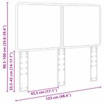 Casa si Gradina - Mobilier - Paturi si accesorii - Accesorii paturi - Tablie de pat cu aripioare gri deschis 93x23x118/128 cm catifea - Infinity.ro